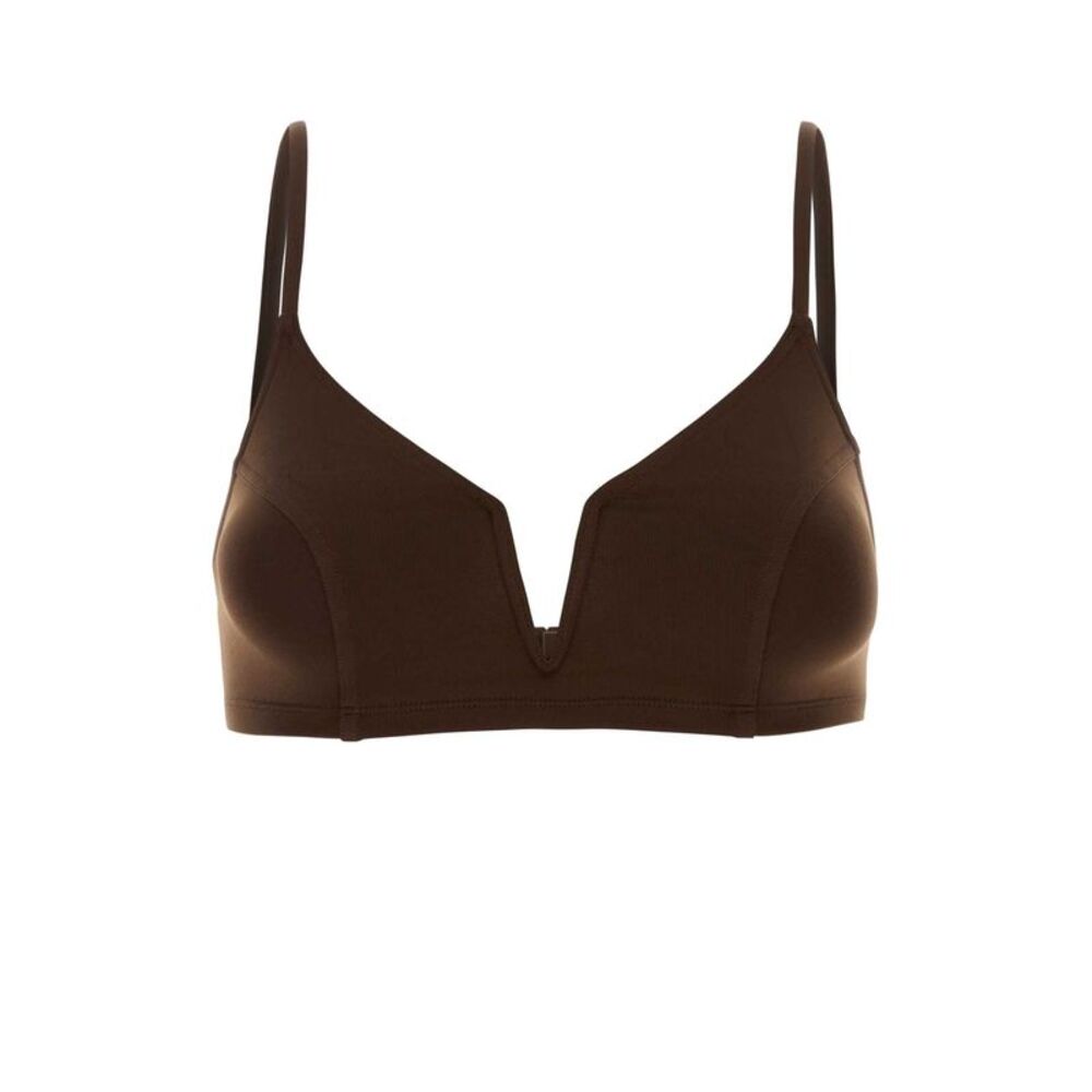 Eres Women Brown Stretch Nylon ÉLancee Bikini Top